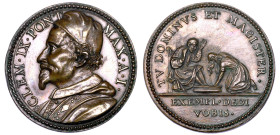 STATO PONTIFICIO. CLEMENTE IX (Giulio Rospigliosi), 1667-1669. Medaglia in bronzo A. I. Lavanda dei piedi del Giovedì Santo.