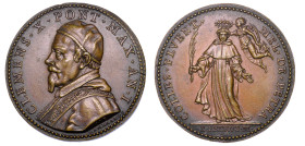 STATO PONTIFICIO. CLEMENTE X (Emilio Altieri),  1670-1676. Medaglia in bronzo A. I. Elezione e Incoronazione.