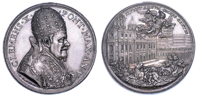 STATO PONTIFICIO. CLEMENTE X (Emilio Altieri), 1670-1676.

Medaglia in argento...