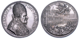 STATO PONTIFICIO. CLEMENTE X (Emilio Altieri), 1670-1676. Medaglia in argento 1674/A. V. Per l'indizione del Giubileo del 1675.