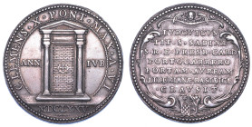 STATO PONTIFICIO. CLEMENTE X (Emilio Altieri), 1670-1676. Medaglia in argento 1675/A. VI. Chiusura della Porta Santa della Basilica Liberiana.