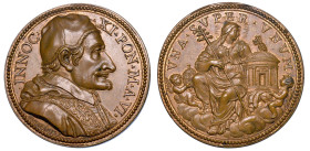 STATO PONTIFICIO. INNOCENZO XI (Benedetto Odescalchi di Como), 1676-1689. Medaglia annuale in bronzo A. VI. L'Eresia Quietista.