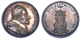 STATO PONTIFICIO. ALESSANDRO VIII (Pietro Ottoboni), 1689-1691. Medaglia annuale in argento A. I (1690). Elezione al pontificato.