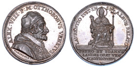 STATO PONTIFICIO. ALESSANDRO VIII (Pietro Ottoboni), 1689-1691. Medaglia in argento. Canonizzazione di Lorenzo Giustinian.