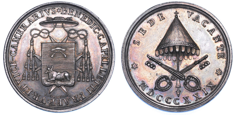 STATO PONTIFICIO. SEDE VACANTE 1829.

Medaglia in argento 1829 emessa dal Gove...