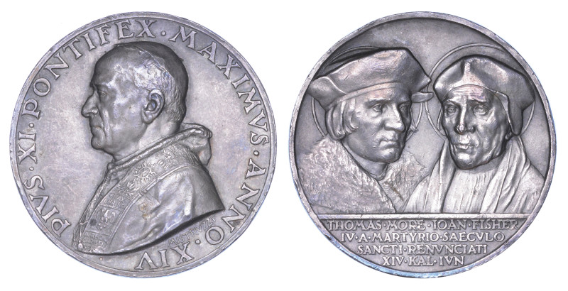 VATICANO. PIO XI (Achille Ratti), 1922-1939.

Medaglia annuale in argento 1935...