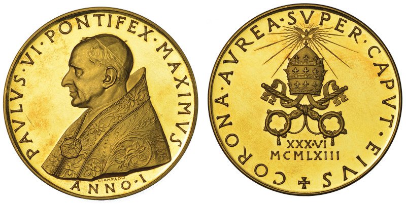 VATICANO. PAOLO VI (Giovanni Battista Montini), 1963-1978.

Medaglia straordin...