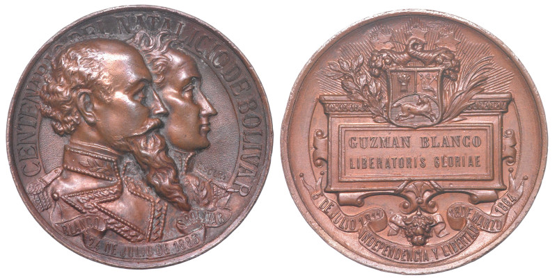 VENEZUELA.

Medaglia in bronzo 1883. Per il centenario della nascita di Simon ...