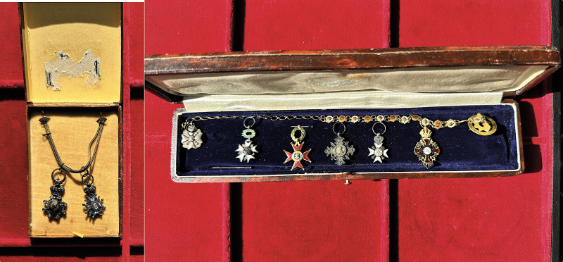 VARIE. Lotto di una parure di miniature, sei decorazioni e due mignon.



On...
