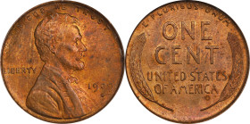 1909-S Lincoln Cent. V.D.B. MS-64 RB (PCGS). OGH Generation 3.1.
PCGS# 2427. NGC ID: 22B2.

Estimate: $3000