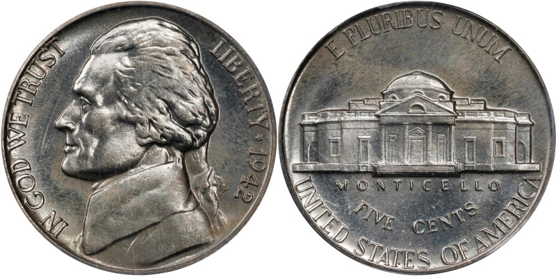 1942 Jefferson Nickel. Type I. Proof-66 (PCGS). OGH Generation 3.1.
PCGS# 4179....