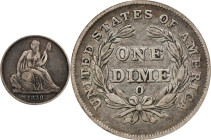 1838-O Liberty Seated Dime. No Stars. VF-20 (ANACS). OH.
PCGS# 4564. NGC ID: 237T.

Estimate: $375