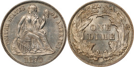 1870 Liberty Seated Dime. MS-62 (PCGS). OGH Generation 3.1.
PCGS# 4651. NGC ID: 23A2.

Estimate: $300