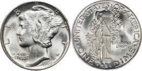 1936-D Mercury Dime. MS-65 FB (PCGS). CAC. OGH Generation 1.2 Rattler.
PCGS# 5001. NGC ID: 23JG.

Estimate: $200