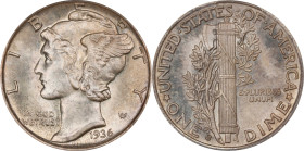 1936-S Mercury Dime. MS-65 FB (PCGS). OGH Generation 3.1.
PCGS# 5003. NGC ID: 23JH.

Estimate: $100