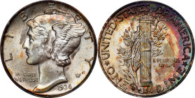 1936-S Mercury Dime. MS-64 FB (PCGS). OGH Generation 1.2 Rattler.
PCGS# 5003. NGC ID: 23JH.

Estimate: $45