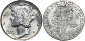 1937 Mercury Dime. MS-65 FB (PCGS). Gold CAC. OGH Generation 1.2 Rattler.
PCGS# 5005. NGC ID: 23JJ.

Estimate: $150