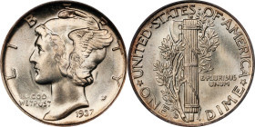 1937-D Mercury Dime. MS-65 FB (PCGS). OGH Generation 3.1.
PCGS# 5007. NGC ID: 23JK.

Estimate: $125