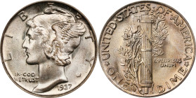 1937-S Mercury Dime. MS-65 FB (PCGS). OGH Generation 3.0.
PCGS# 5009. NGC ID: 23JL.

Estimate: $175