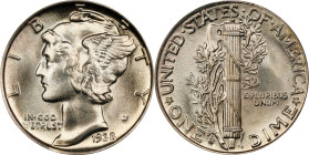 1938-S Mercury Dime. MS-65 FB (PCGS). OGH Generation 3.1.
PCGS# 5015. NGC ID: 23JP.

Estimate: $125