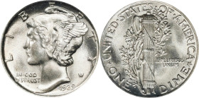 1939 Mercury Dime. MS-65 FB (PCGS). OGH Generation 3.1.
PCGS# 5017. NGC ID: 23JR.

Estimate: $150