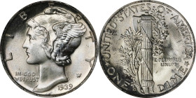 1939-D Mercury Dime. MS-67 FB (NGC). OH Generation 5.0.
PCGS# 5019. NGC ID: 23JS.

Estimate: $135
