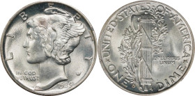1939-D Mercury Dime. MS-65 FB (PCGS). OGH Generation 1.2 Rattler.
PCGS# 5019. NGC ID: 23JS.

Estimate: $150