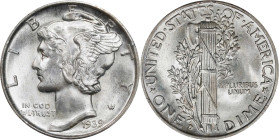 1939-D Mercury Dime. MS-65 FB (PCGS). OGH Generation 1.2 Rattler.
PCGS# 5019. NGC ID: 23JS.

Estimate: $60