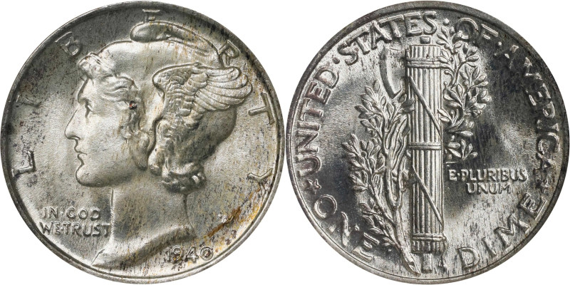 1940 Mercury Dime. MS-67 FB (NGC). OH Generation 5.0.
PCGS# 5023. NGC ID: 23JU....