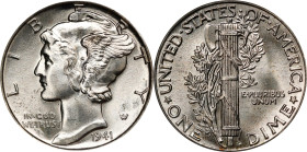 1941 Mercury Dime. MS-65 FB (PCGS). OGH Generation 3.1.
PCGS# 5029. NGC ID: 23JX.

Estimate: $100