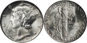 1941-D Mercury Dime. MS-66 FB (NGC). OH Generation 5.0.
PCGS# 5031. NGC ID: 23JY.

Estimate: $100