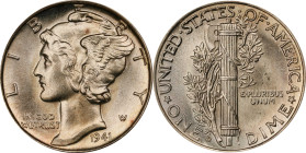 1941-D Mercury Dime. MS-65 FB (PCGS). OGH Generation 3.0.
PCGS# 5031. NGC ID: 23JY.

Estimate: $250