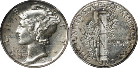 1942 Mercury Dime. Proof-66 (NGC). OH Generation 5.0.
PCGS# 5077. NGC ID: 27DN.

Estimate: $158