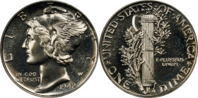 1942 Mercury Dime. Proof-65 (PCGS). Gold CAC. OGH Generation 3.1.
PCGS# 5077. NGC ID: 27DN.

Estimate: $175