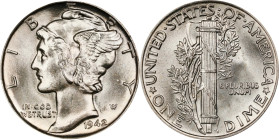 1942 Mercury Dime. MS-66 FB (PCGS). OGH Generation 3.1.
PCGS# 5035. NGC ID: 23K3.

Estimate: $75