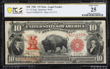 Fr. 122. 1901 $10 Legal Tender Note. PCGS Banknote Very Fine 25.
Issued in the early 1920s, this note features the signature combination of Speelman ...