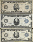 Lot of (3) Fr. 855a, 907a & 964. 1914 $5, $10 & $20 Federal Reserve Notes. Boston & Philadelphia. Very Good to Fine.
A trio of Federal Reserve Notes ...