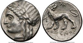 IONIA. Miletus. Ca. 4th-3rd centuries BC. AR drachm (15mm, 3.47 gm, 12h). NGC XF 5/5 - 4/5. Proxenus, magistrate. Laureate head of Apollo left / ΠΡΟΞΕ...