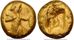 ACHAEMENID PERSIA. Xerxes I-Darius II (ca. 5th century BC). AV daric (14mm, 8.34 gm). NGC Choice XF 3/5 - 4/5. Lydo-Milesian standard, Sardes, ca. 485...
