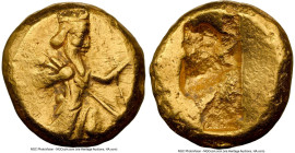 ACHAEMENID PERSIA. Xerxes I-Darius II (ca. 5th century BC). AV daric (14mm, 8.41 gm). NGC Choice VF 4/5 - 3/5, brushed. Lydo-Milesian standard, Sardes...