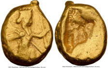 ACHAEMENID PERSIA. Xerxes I-Darius II (ca. 5th century BC). AV daric (16mm, 8.32 gm). NGC Fine 5/5 - 4/5. Lydo-Milesian standard, Sardes, ca. 485-420 ...