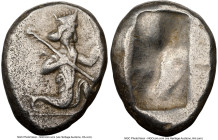 ACHAEMENID PERSIA. Xerxes I-Darius II (ca. 5th century BC). AR siglos (17mm). NGC VF. Lydo-Milesian standard, Sardes, ca. 485-420 BC. Persian king or ...