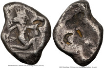 ACHAEMENID PERSIA. Artaxerxes II-Artaxerxes III (ca. 4th century BC). AR siglos (18mm). NGC Fine, countermarks. Lydo-Milesian standard, Sardes, ca. 37...