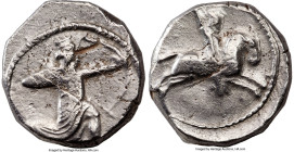 ACHAEMENID PERSIA. Time of Artaxerxes III-Darius III (ca. 350-333 BC). AR tetradrachm (22mm, 15.31 gm, 5h). NGC Choice VF 3/5 - 3/5, flan flaws, brush...