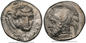 CILICIA. Tarsus. Pharnabazus, as Satrap (380-374/3 BC). AR stater (21mm, 10.51 gm, 12h). NGC Choice VF 4/5 - 2/5. Ca. 379-374 BC. HLK (Aramaic), head ...
