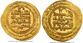 Kakwayhids. Faramurz (AH 433-443 / AD 1041-1051) gold Dinar AH 435 (AD 1043/1044) MS64 NGC, Isfahan mint, A-1592.2. 2.86gm. Citing Seljuq Tughril Beg....