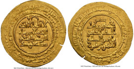 Kakwayhids. Faramurz (AH 433-443 / AD 1041-1051) gold Dinar AH 435 (AD 1044/1045) MS63 NGC, Isfahan mint, A-1592.2. 3.35gm. Citing Seljuq Tughril Beg....