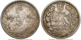 Qajar. Ahmad Shah "10th Year of Reign" 2000 Dinars (2 Kran) AH 1337 (1919) XF45 NGC, Tehran mint, KM1060. From the L. William Libbert Collection HID09...