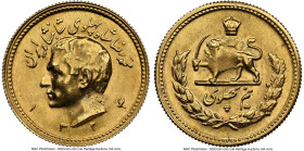 Pahlavi. Muhammad Reza gold 1/2 Pahlavi SH 1324 (1945) MS66 NGC, Tehran mint, KM1149, Fr-102. NGC Top Pop. Luxurious high relief on this honey-toned G...