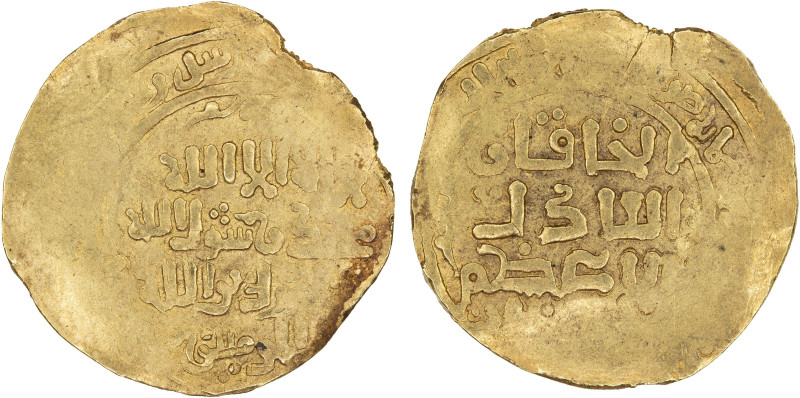 GREAT MONGOLS: Chingiz Khan, 1206-1227, AV dinar (5.97g) (Ghazna), AH(618), A-19...